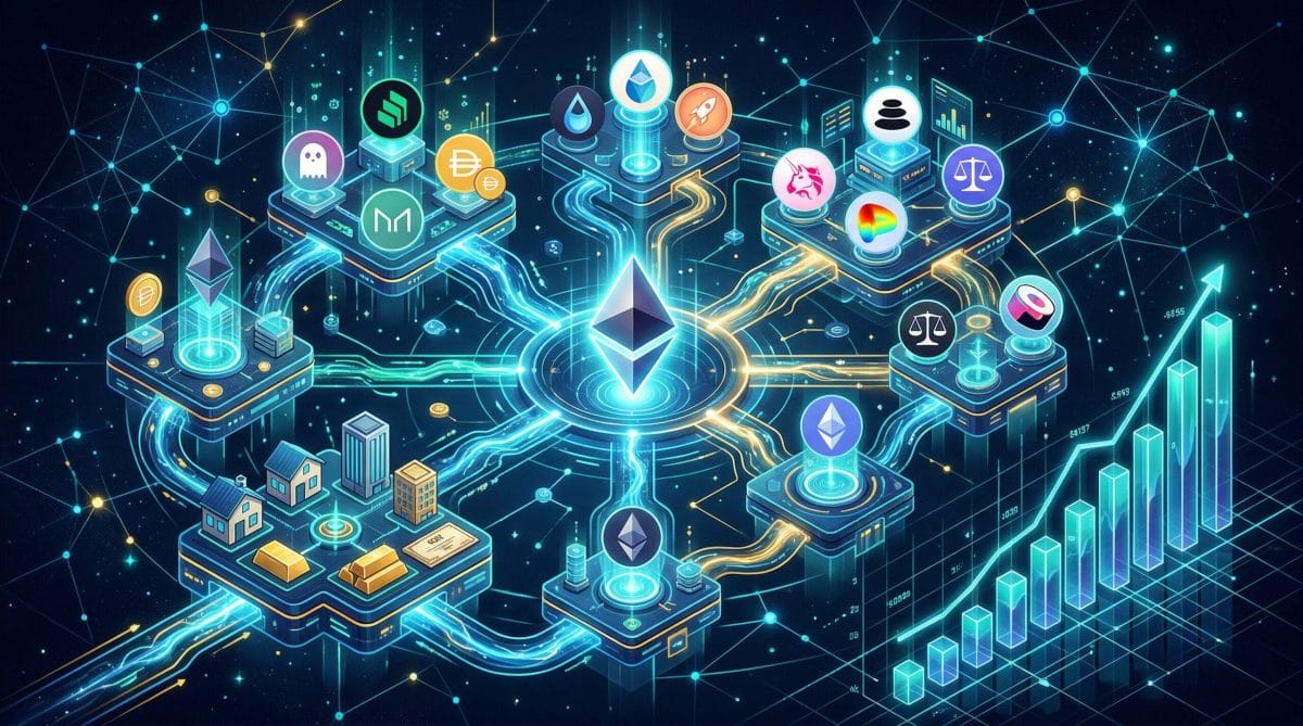 イーサリアムを中心としたDeFiエコシステムの構成図